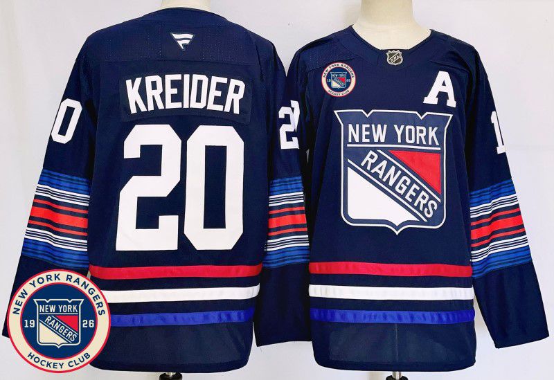 Men New York Rangers #20 Kreider Blue Fanatics 2025 NHL Jersey style 4->new york rangers->NHL Jersey